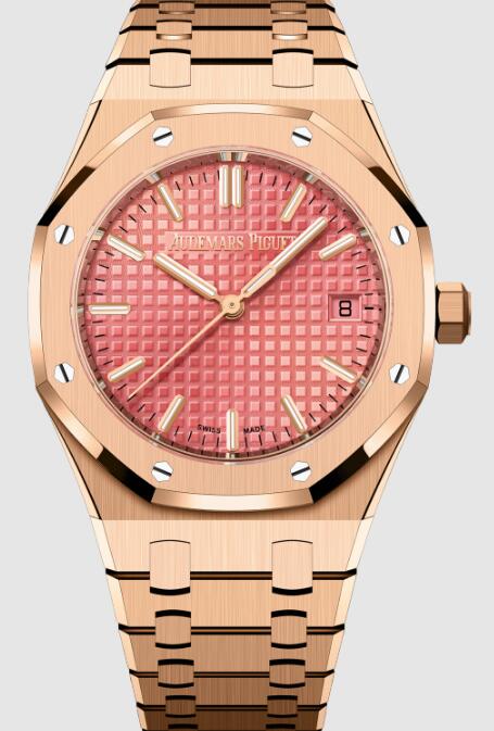 77450OR.OO.1361OR.01 Fake Audemars Piguet Royal Oak Selfwinding 34 Pink Gold watch